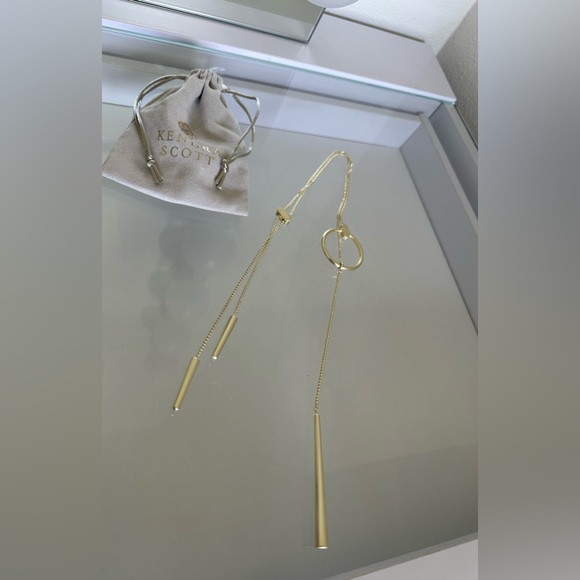 Kendra Scott Gold Lariat Drop Necklace - Picture 2 of 3